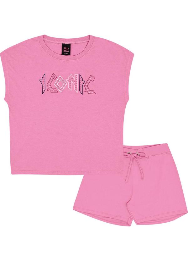 Pulla Bulla - Conjunto Meia Malha Pink