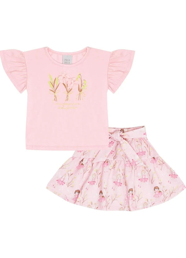 Pulla Bulla - Conjunto Meia Malha Rosa 2