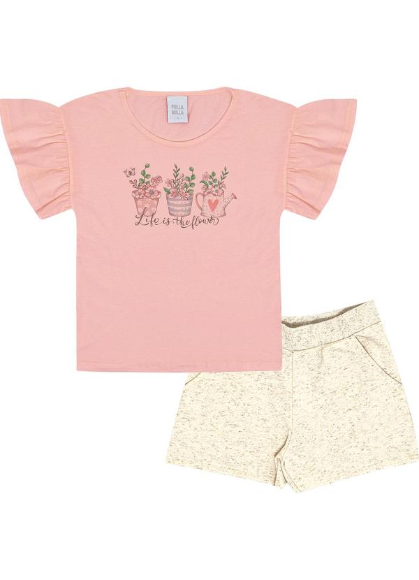 Pulla Bulla - Conjunto Meia Malha Rosa