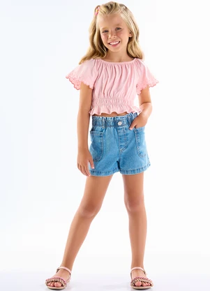 Pulla Bulla - Conjunto Meia Malha Rosa - PULLA BULLA