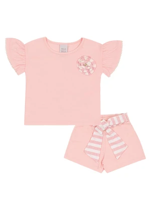 Pulla Bulla - Conjunto Meia Malha Rosa - PULLA BULLA