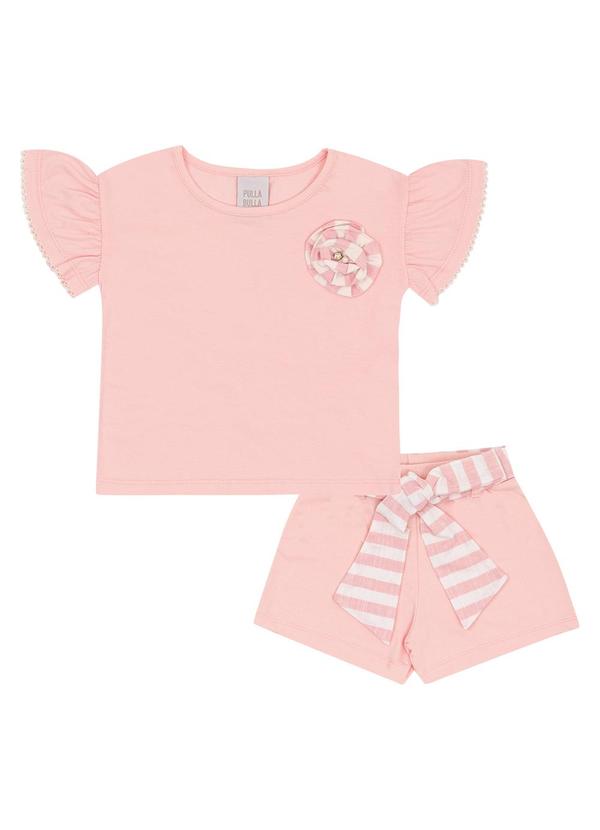 Pulla Bulla - Conjunto Meia Malha Rosa