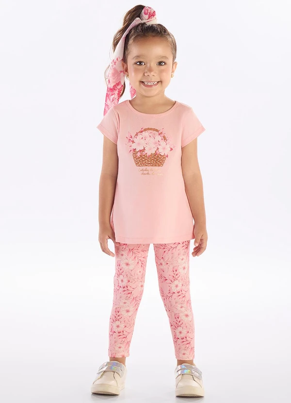 Pulla Bulla - Conjunto Meia Malha Rosa