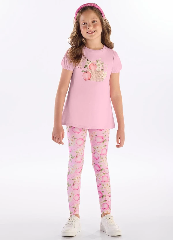 Pulla Bulla - Conjunto Meia Malha Rosa