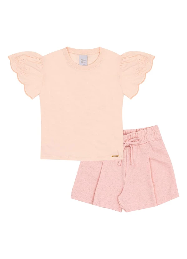 Pulla Bulla - Conjunto Meia Malha Rosa 1