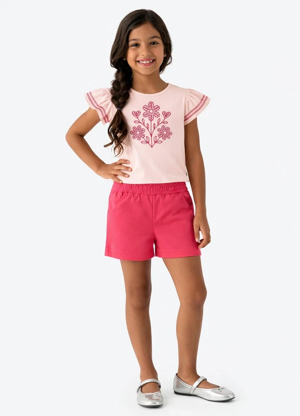 Pulla Bulla - Conjunto Meia Malha Rosa