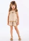 Up Baby - Conjunto Menina Bata e Short Rosa - variação: Bege