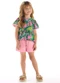 Up Baby - Conjunto Menina Bata e Short Marrom - variação: Verde