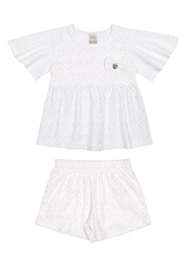 Alakazoo - Conjunto Menina Bata Manga FlareBranco 2