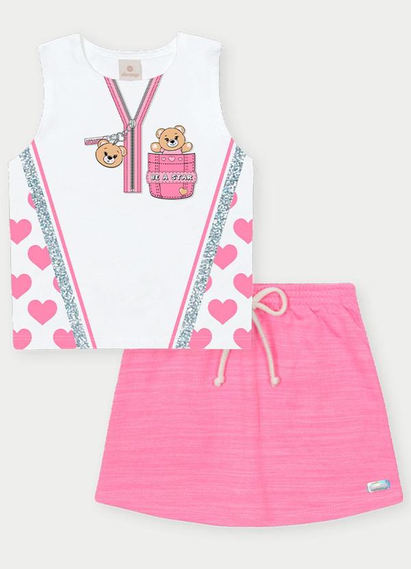 Abrange - Conjunto Menina Be a Star Rosa