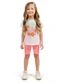 Tink Bink - Conjunto Menina Bermuda Ciclista Rosa - variação: Rosa