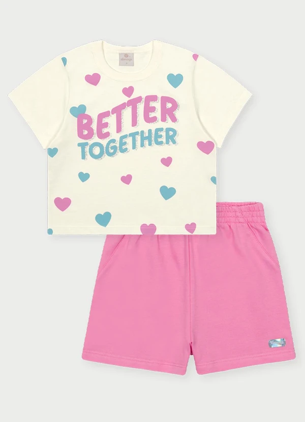 Abrange - Conjunto Menina Better Together Rosa