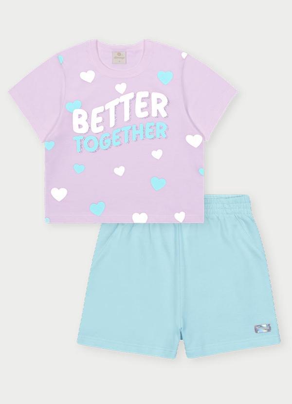 Abrange - Conjunto Menina Better Together Roxo