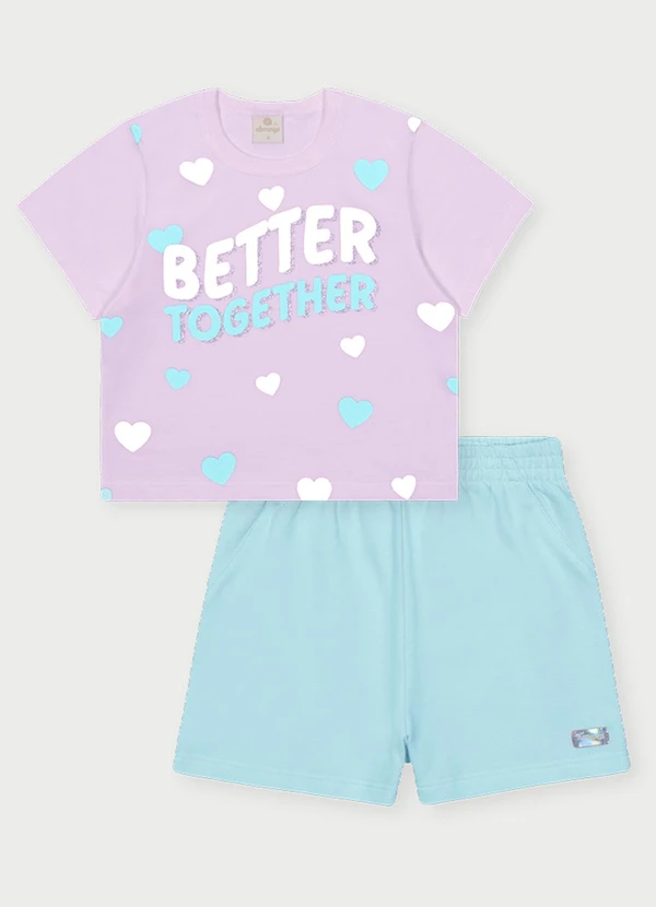 Abrange - Conjunto Menina Better Together Roxo