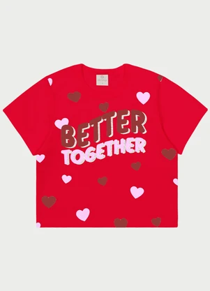 Abrange - Conjunto Menina Better Together Vermelho - ABRANGE