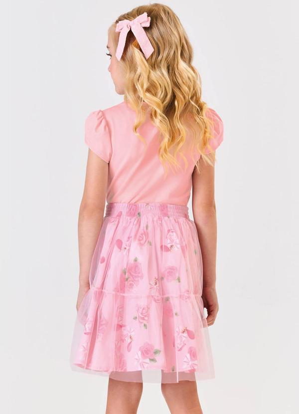 Trick Nick - Conjunto Menina Blusa com Saia Tule Rosa 2