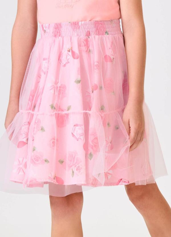 Trick Nick - Conjunto Menina Blusa com Saia Tule Rosa 5
