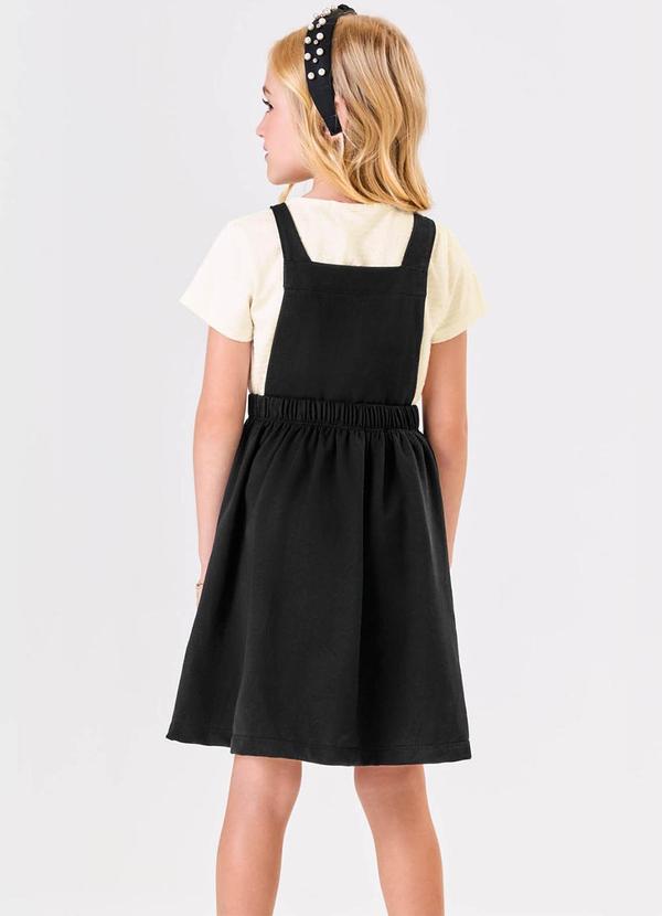 Trick Nick - Conjunto Menina Blusa com Salopete Preto 2