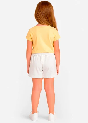 Select - Conjunto Menina Blusa com Shorts Amarelo - SELECT