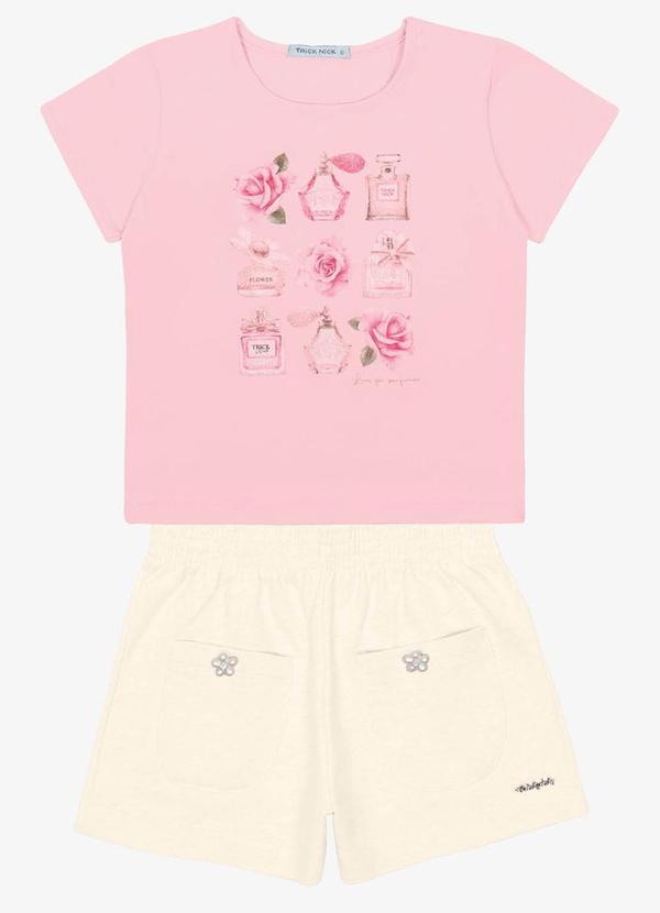 Trick Nick - Conjunto Menina Blusa com Shorts Rosa