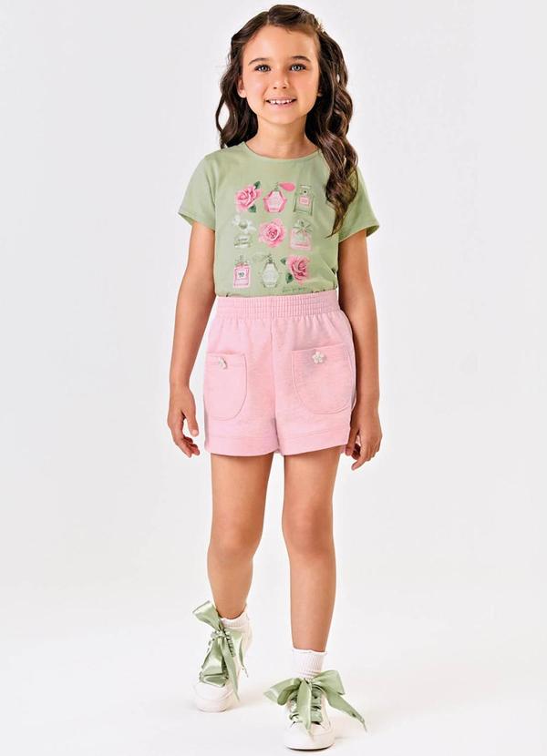Trick Nick - Conjunto Menina Blusa com Shorts Verde 3
