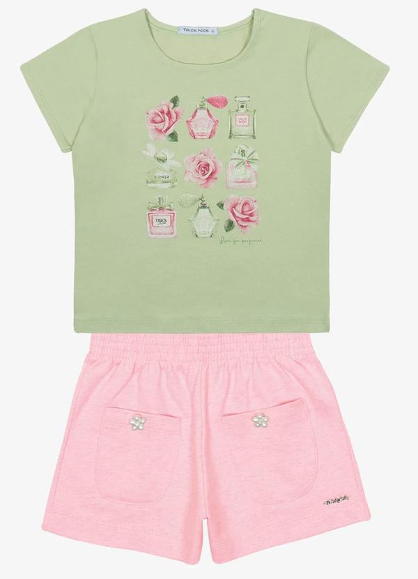 Trick Nick - Conjunto Menina Blusa com Shorts Verde 6