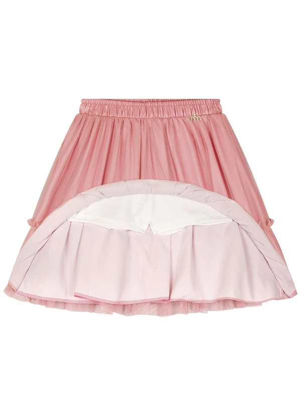 Milli e Nina - Conjunto Menina Blusa e Saia em Tule Bege 4