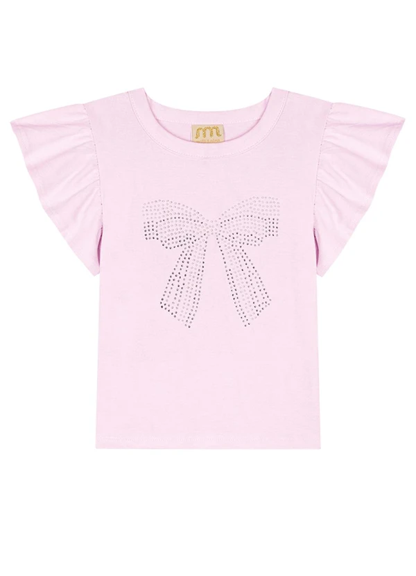 Conjunto Infantil Menina - Blusa Canelada E Saia Tutu Com Laço