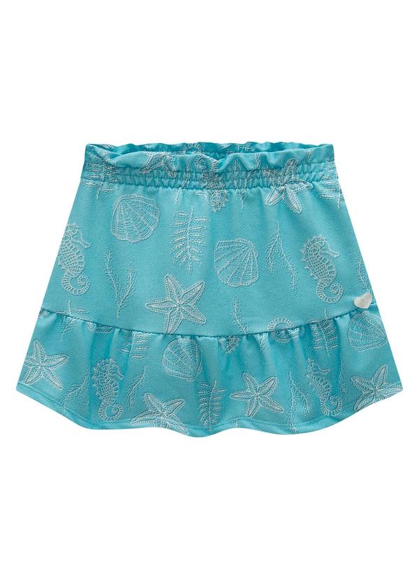 Marlan - Conjunto Menina Blusa e Short Saia Paradise Azul 3