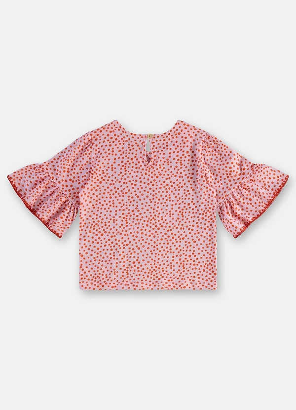 Três e Já - Conjunto Menina Blusa e Short-Saia Rosa 6