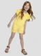 Kely Kety - Conjunto Menina Blusa e Shorts Cambuci Laranja - variação: Amarelo