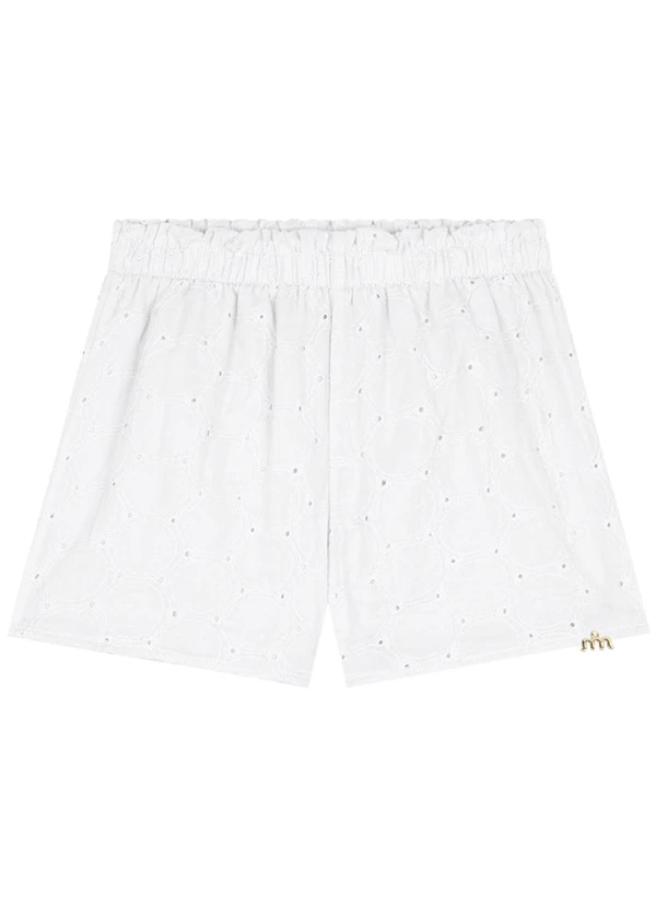 Milli e Nina - Conjunto Menina Blusa e Shorts em Laise Poá Rosa 3