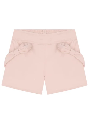 Milli e Nina - Conjunto Menina Blusa e Shorts em Tricoline Rosa - MILLI E NINA