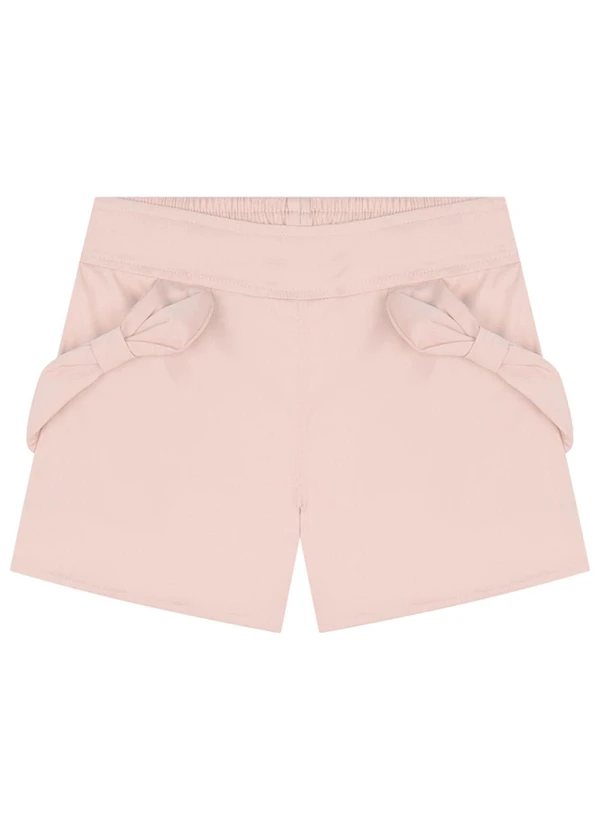 Milli e Nina - Conjunto Menina Blusa e Shorts em Tricoline Rosa 2