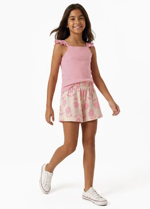 Fakini - Conjunto Menina Blusa e Shorts Rosa - FAKINI