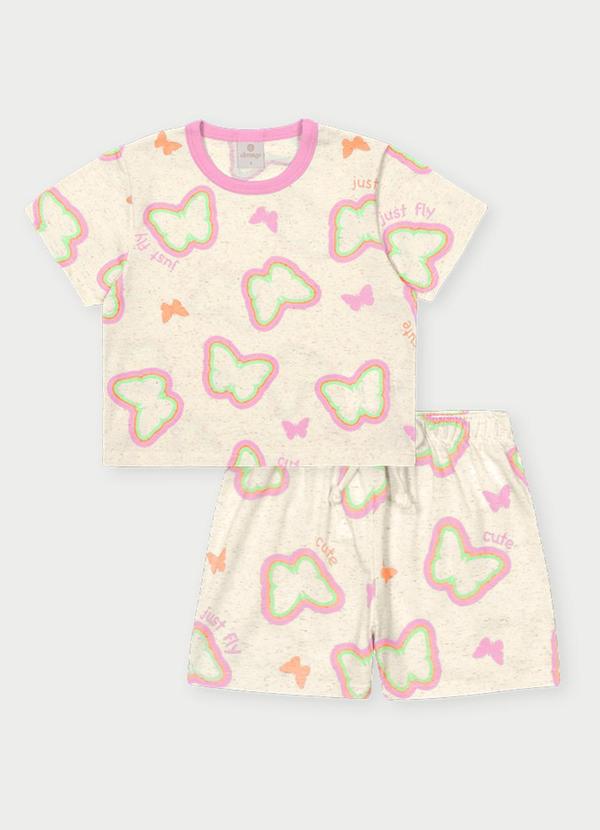 Abrange - Conjunto Menina Borboletas Rosa