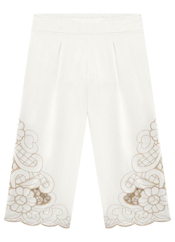 Milon - Conjunto Menina Bordado Bege 4