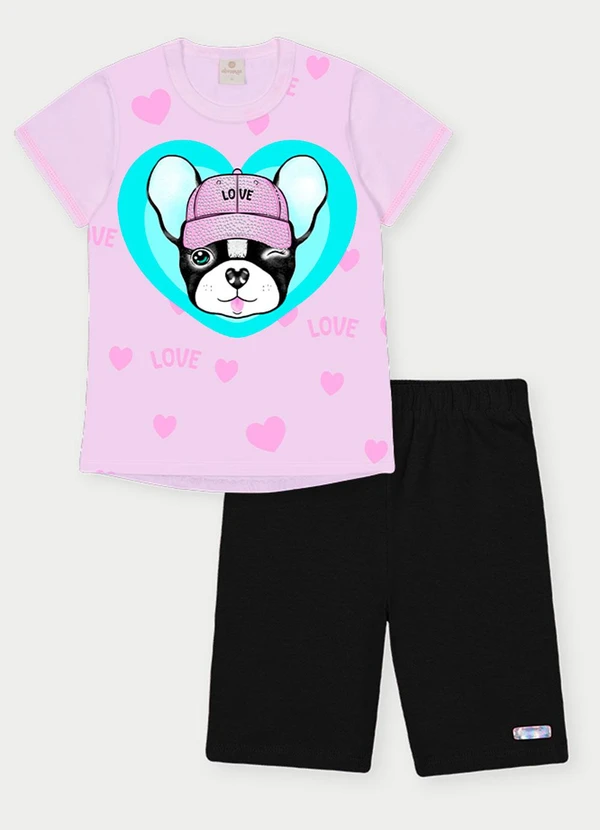 Abrange - Conjunto Menina Bulldog Roxo