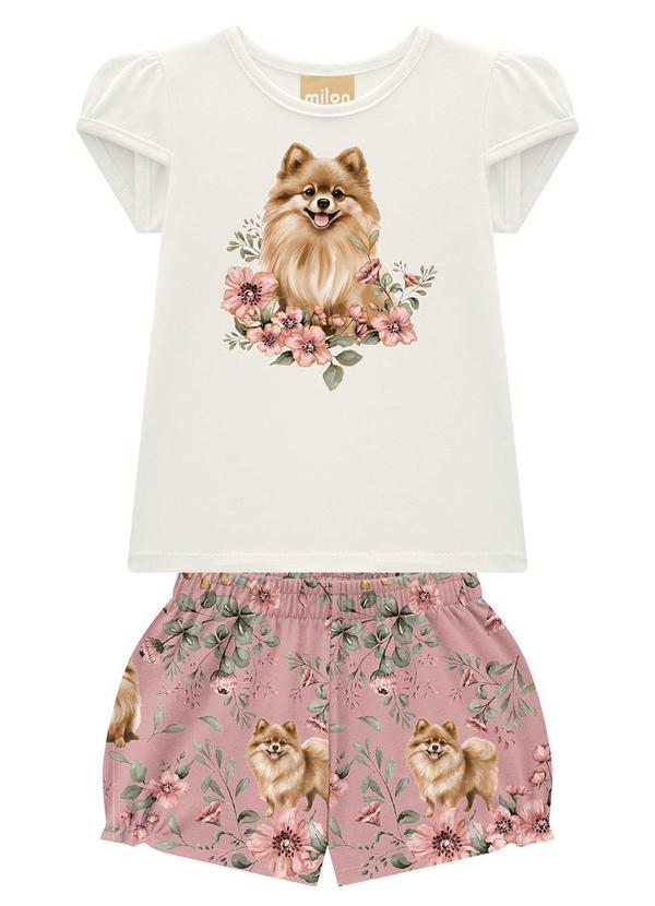 Milon - Conjunto Menina Cachorrinho Off White