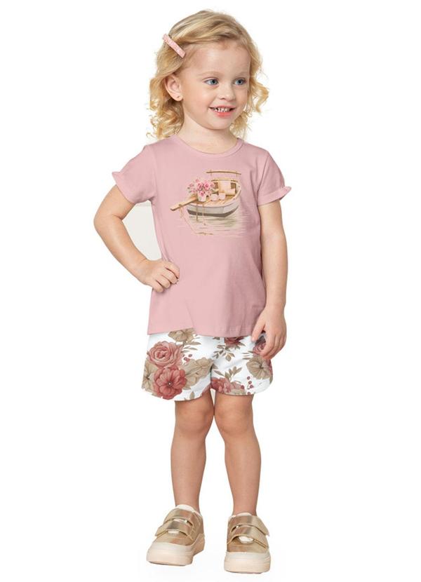 Milon - Conjunto Menina Canoa Rosa