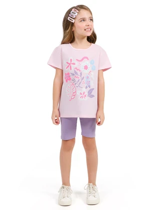 Tink Bink - Conjunto Menina com Bermuda CiclistaRosa - TINK BINK