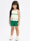 Alakazoo - Conjunto Menina com Blusa Bordada e Shorts Verde - variação: Verde