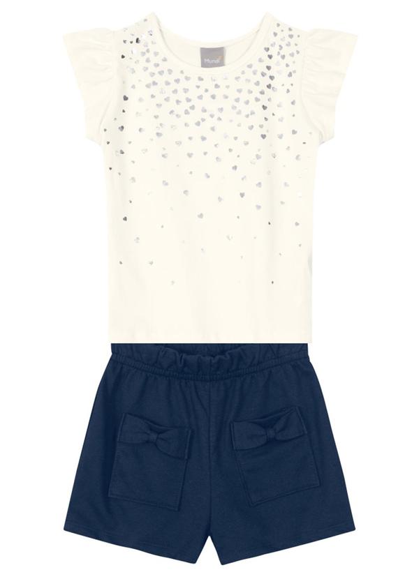 Brandili Mundi - Conjunto Menina com Blusa e Bermuda Natural 2