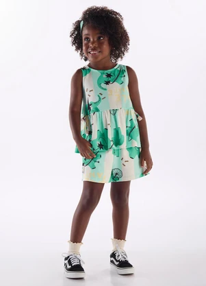 Três e Já - Conjunto Menina com Blusa e Short Branco - TRÊS E JÁ