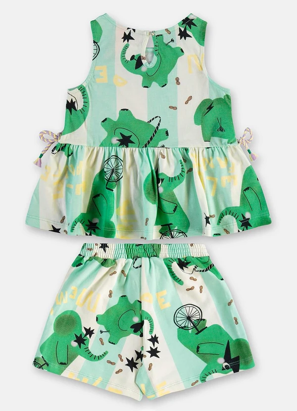 Três e Já - Conjunto Menina com Blusa e Short Branco 5