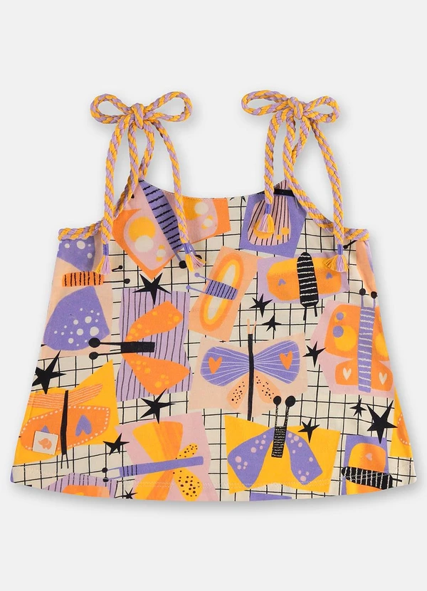 Três e Já - Conjunto Menina com Blusa e Short Três e Já Branco 3