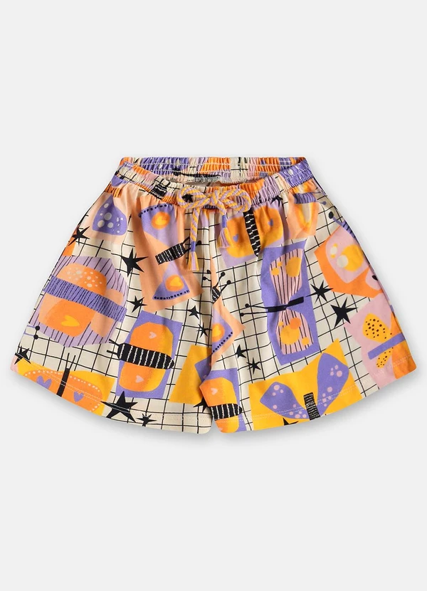 Três e Já - Conjunto Menina com Blusa e Short Três e Já Branco 4