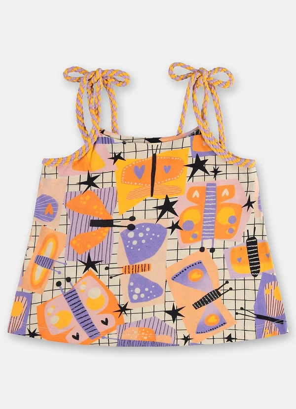 Três e Já - Conjunto Menina com Blusa e Short Três e Já Branco 6