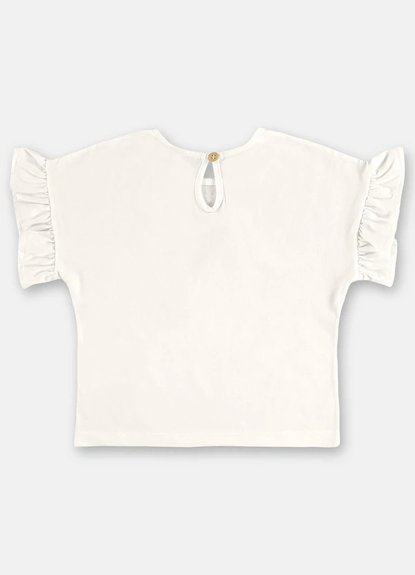 Três e Já - Conjunto Menina com Blusa e Short Três e Já Branco 6