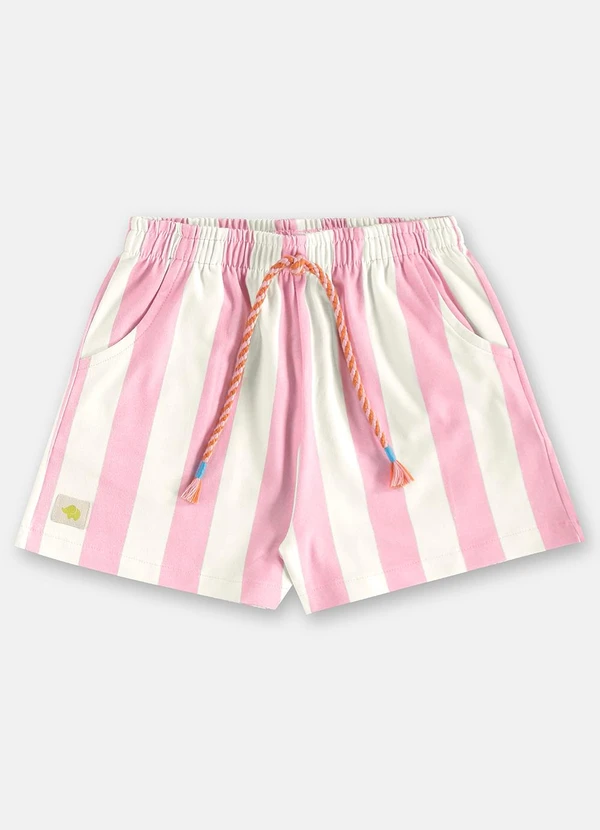 Três e Já - Conjunto Menina com Blusa e Short Três e Já Rosa 4